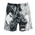 Black & White Anime Woven Tapestry Shorts