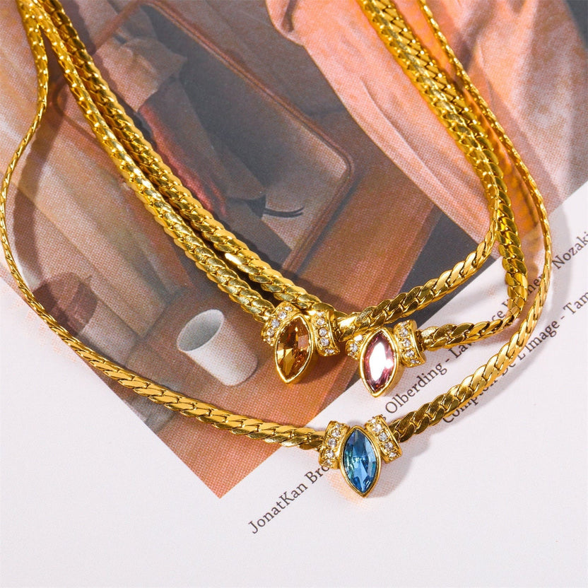 Dangle Earrings with Natural Gemstones – Morganite & Rose Garnet