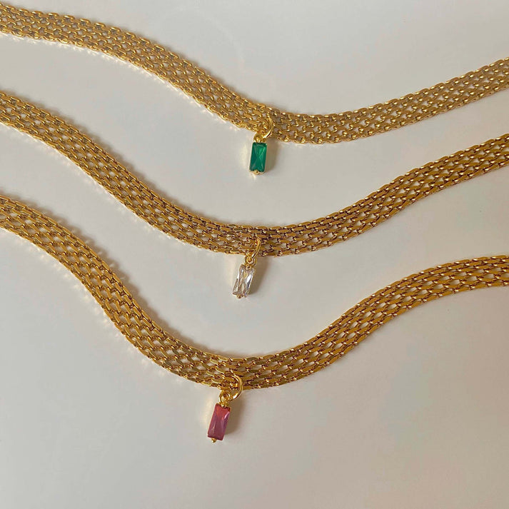 Lumina Multicolor Crystal Woven Necklace