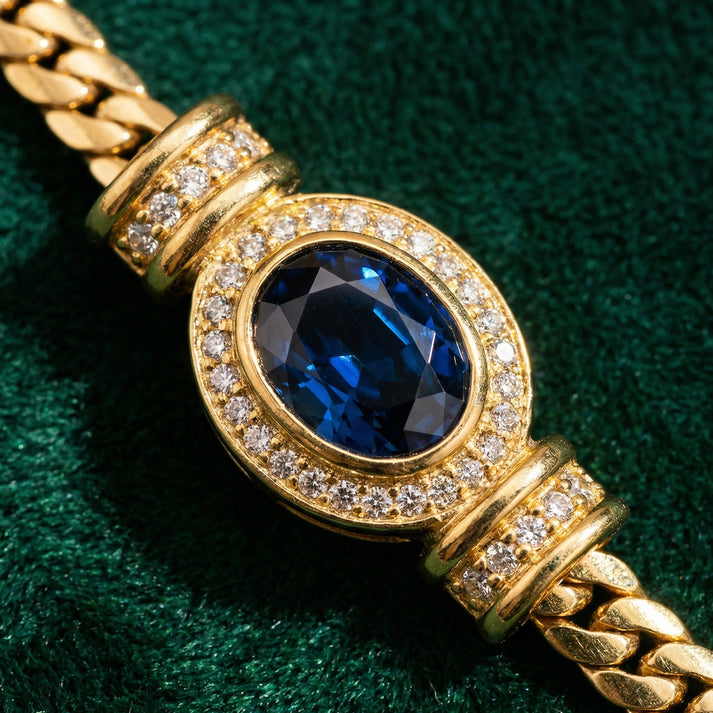 Chain Necklace – Natural Sapphire