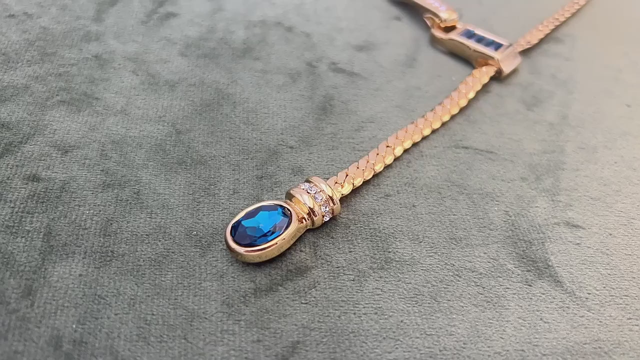 Chain Necklace – Natural Sapphire
